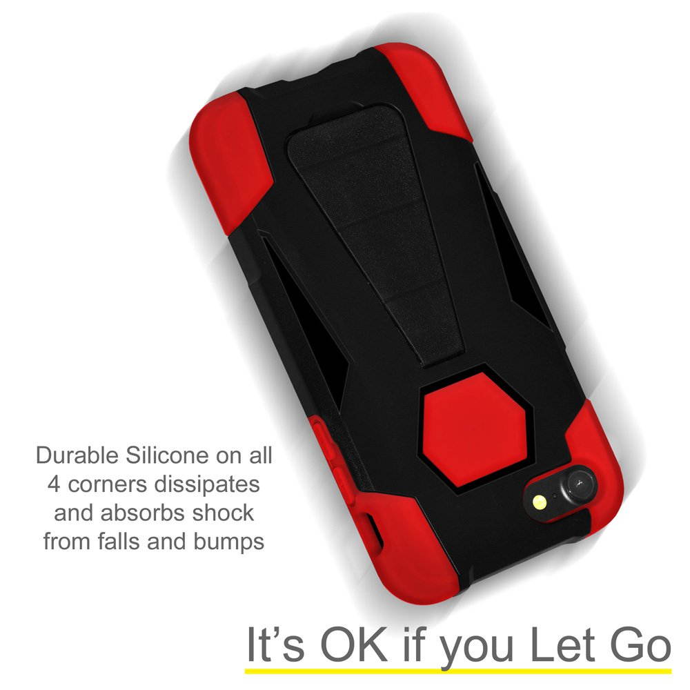 iPhone 7 Case Hybrid Impact Resistant Dual Layer Soft Cover Hard Shell Kick Stand Case for Apple iPhone 7