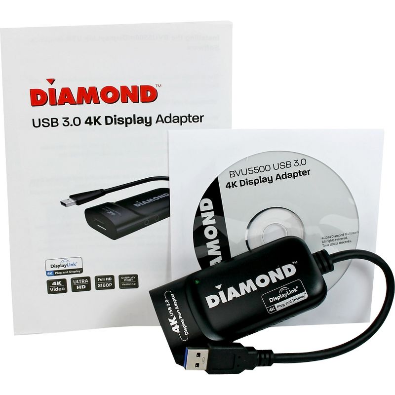 DIAMOND Multimedia USB 3.0 to Displayport 4K UHD Video Graphics Adapter - DisplayPort