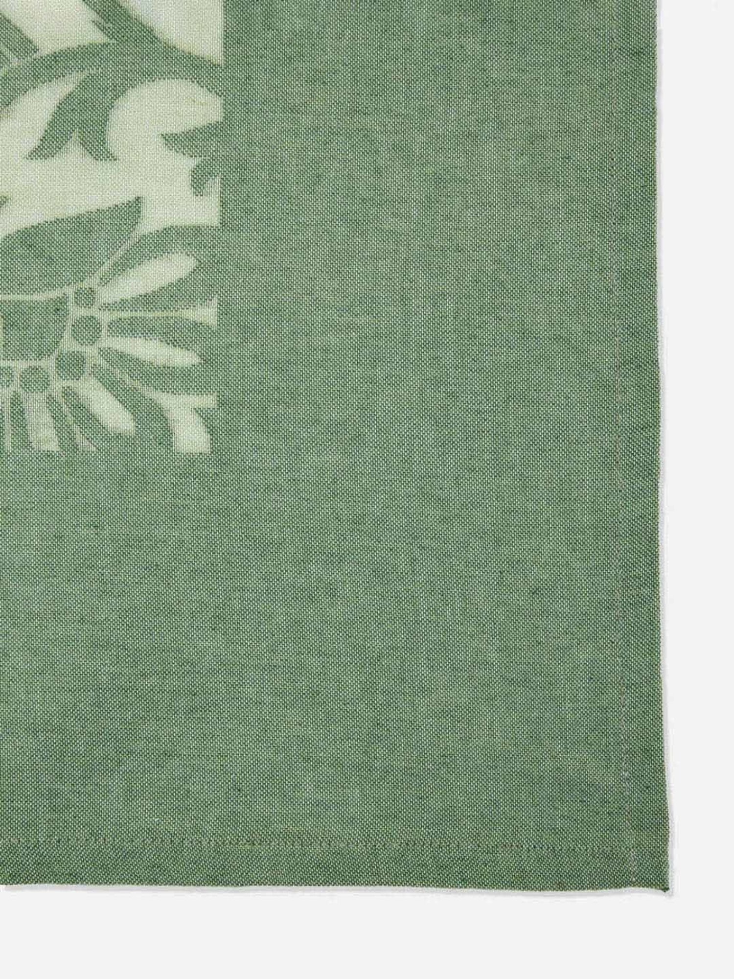 Fabindia Green Cotton 120 TC 120 GSM Inaya Table Cover - Set of 4