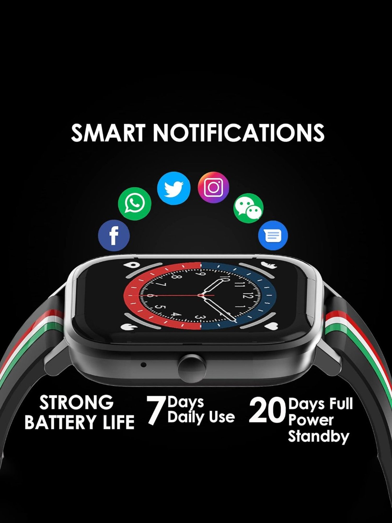 Probus P12 Full Touch Screen Smartwatch (Multicolor)