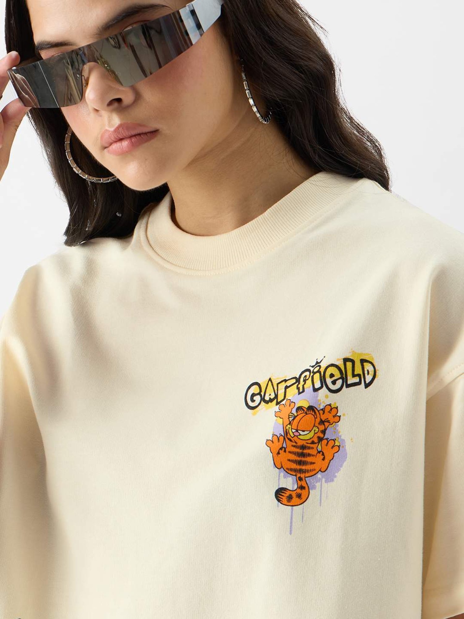 The Souled Store Off-White Cotton Printed T-Shirt