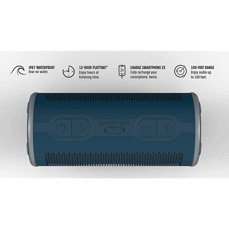 604202612 BRV-360 - Waterproof Portable Speaker - Bluetooth Wireless Technology - 360 Degree Speaker - Blue