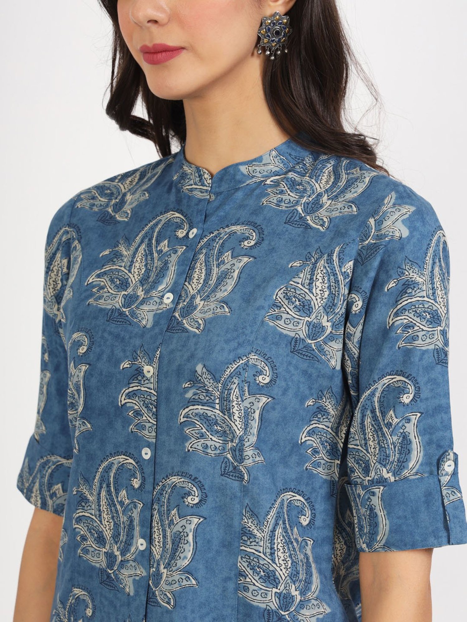 Divena Blue Printed Tunic