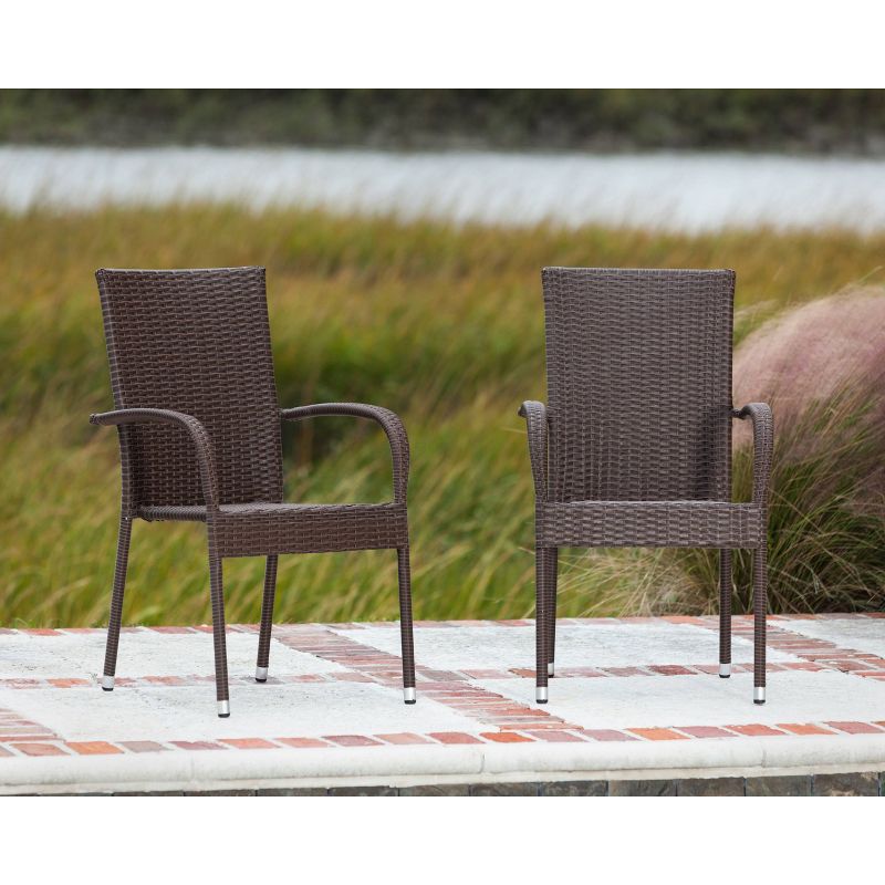 Morgan 4pk Outdoor Patio Wicker Chair - Balkene Home