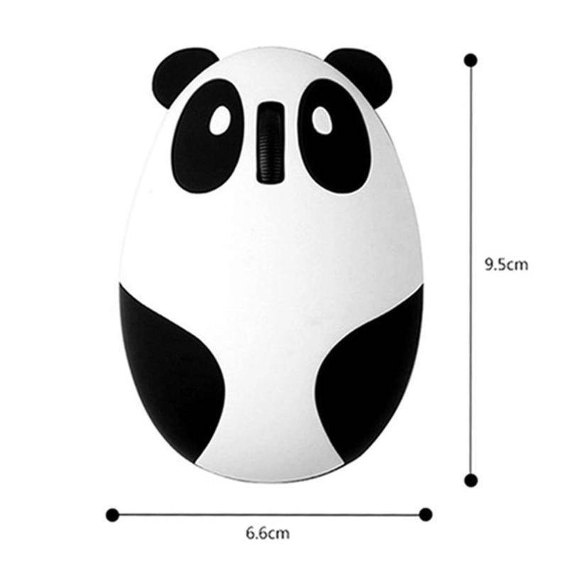 2.4GHz Wireless Mouse Optical Panda Computer Mouse Cartoon Animal USB Rechargeable Mouse for PC Pink White
