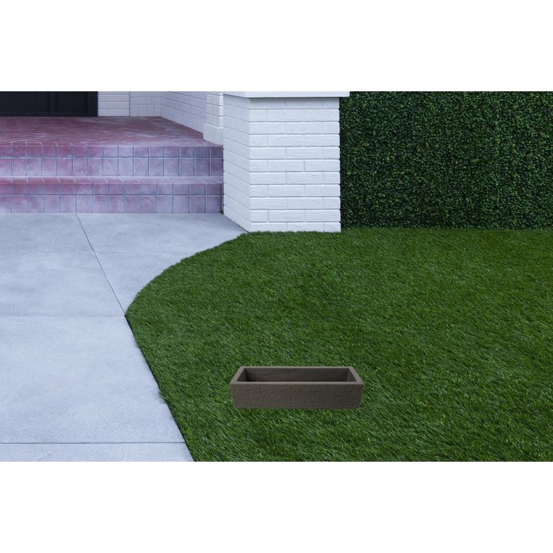 8" Rectangular Trough Planter - Green Granite - Emsco