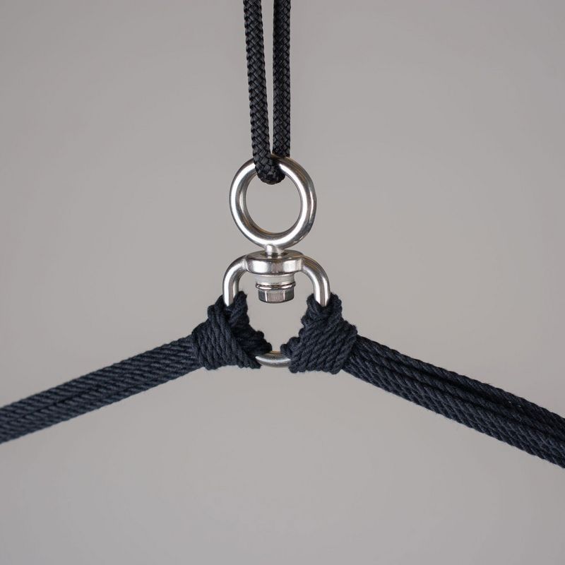 La Siesta HAL21-1 Habana Organic Cotton Lounger Comfortable Indoor Outdoor Hammock Chair with Suspension Set and Bamboo Spreader, Nougat