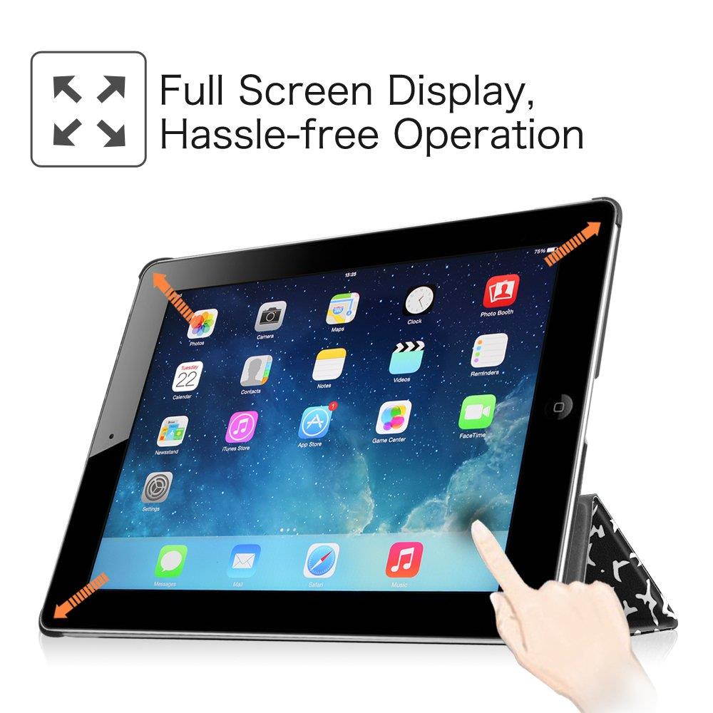 Fintie iPad 2/3/4 Case - Lightweight Slim Tri-Fold Smart Stand Cover Protector Supports Auto Wake/Sleep for iPad 4th Generation with Retina Display, iPad 3 & iPad 2 (Z-Composition Book)