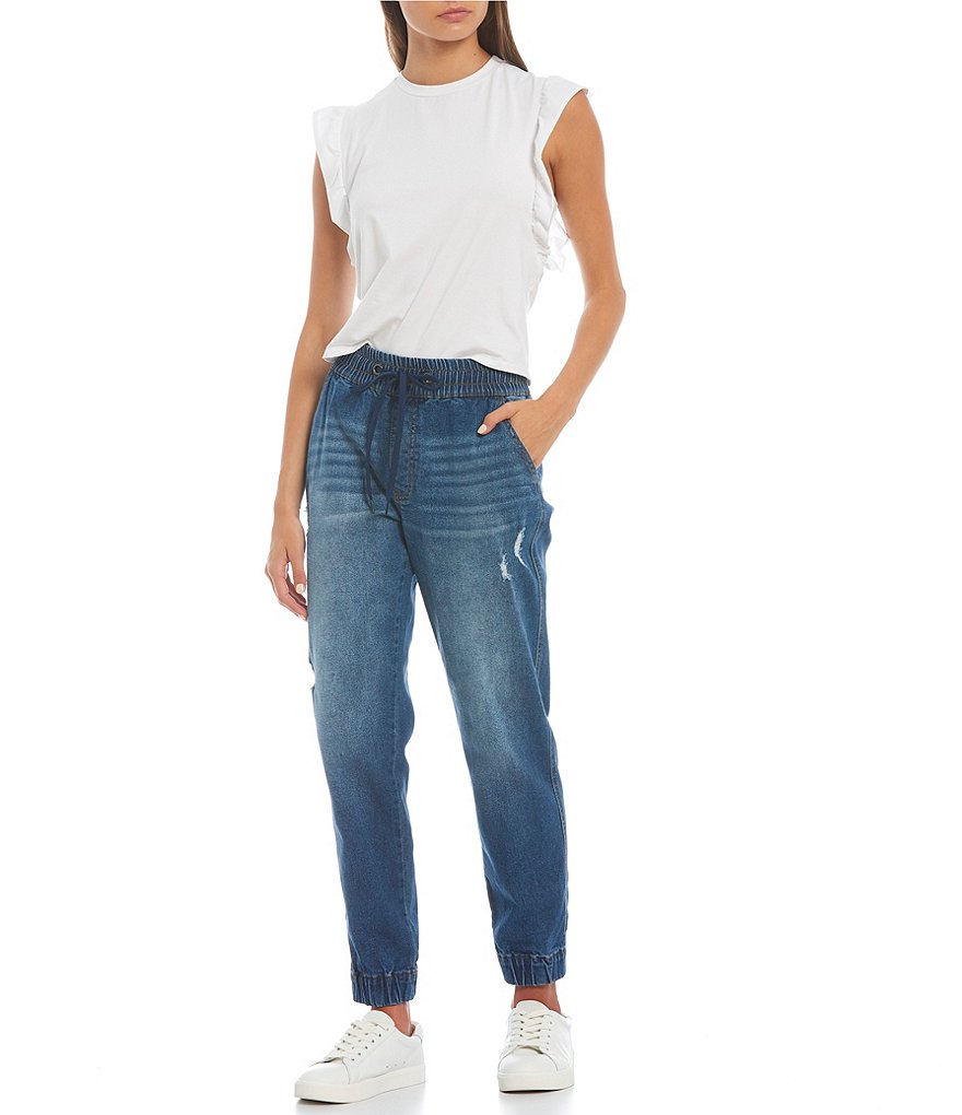 Celebrity Pink High Rise Distressed Jogger Pants