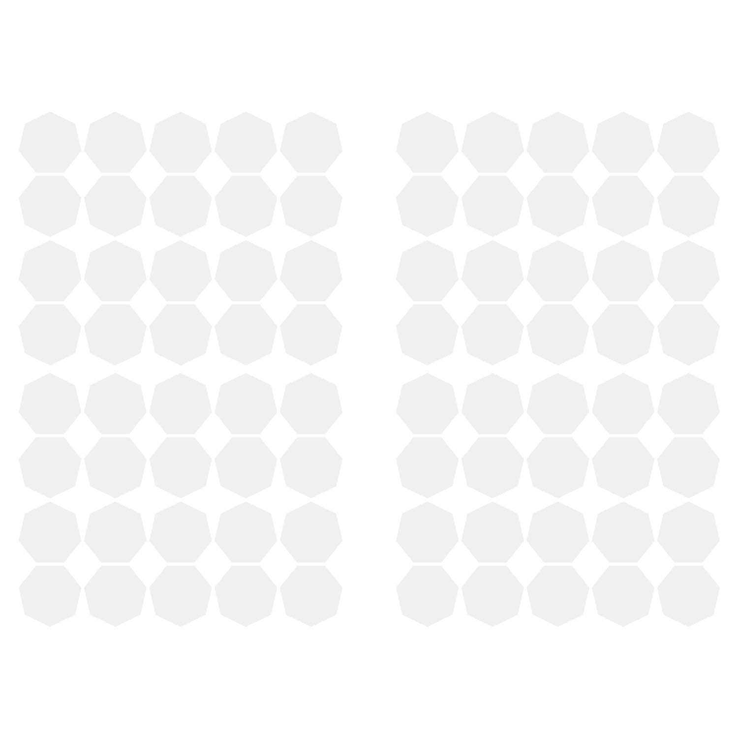 LiteMark 1 Inch Yellow Removable Heptagon Decals - Pack of 160