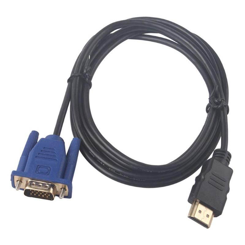 6 ft 1.8M HDTV HDMI to VGA Male HD15 Adapter Cable For PC TV DF