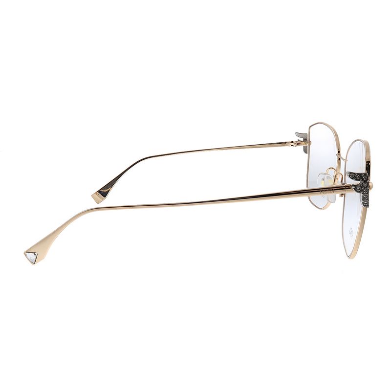 Fendi FF 0390/G DDB Womens Square Eyeglasses Gold Copper 56mm