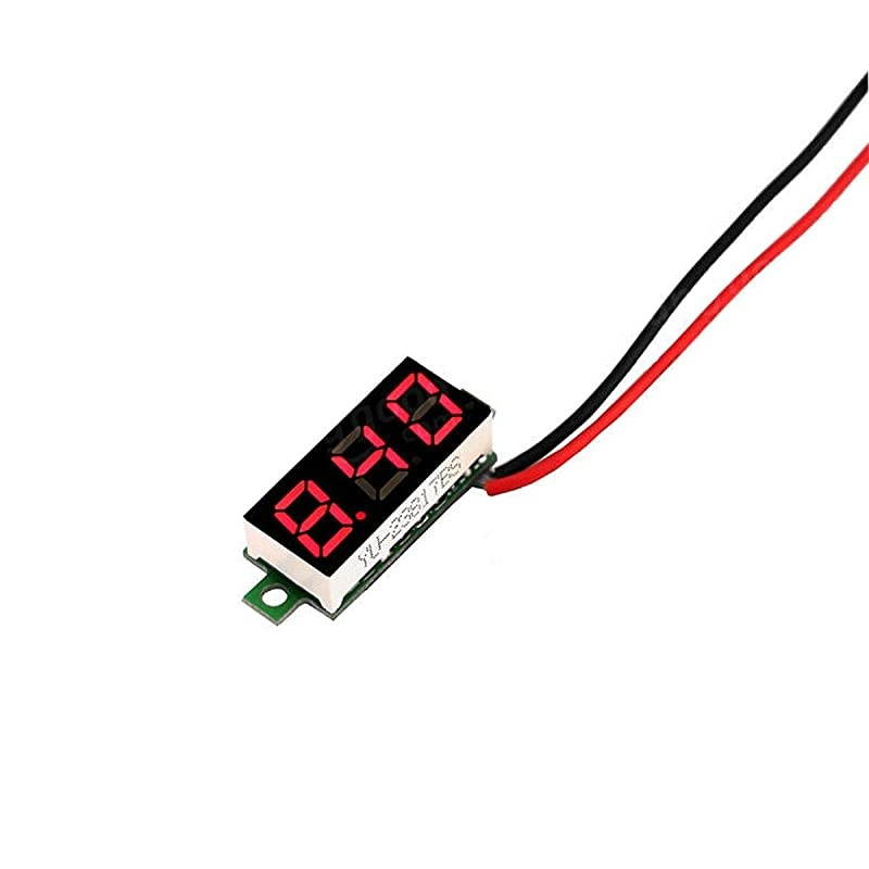 Mini DC Digital Voltmeter 028 Inch TwoWire 25V30V Mini LED Digital DC Voltmeter Display Voltage Tester Meter Red Color