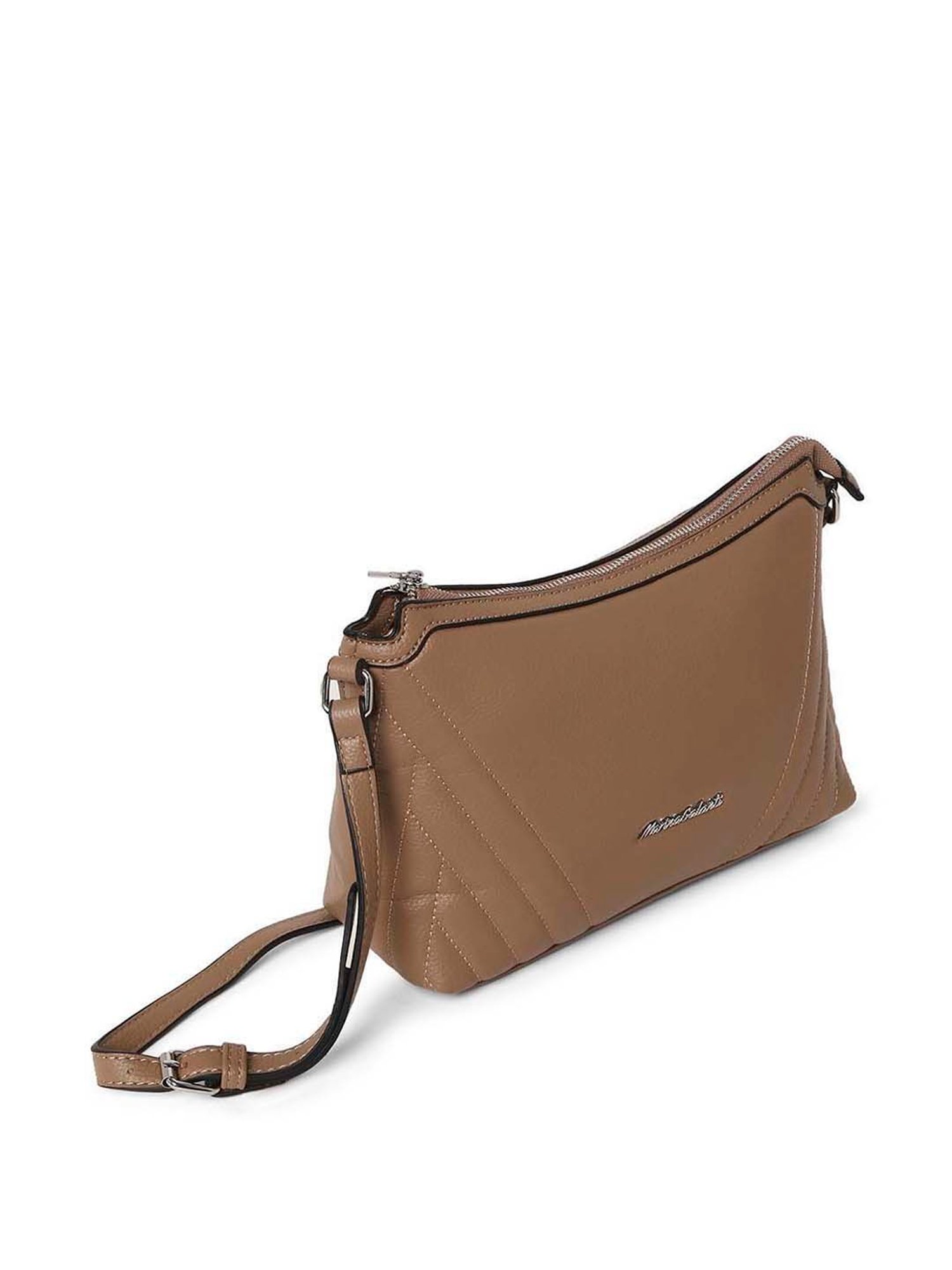 Marina Galanti Brown Quilted Medium Sling Handbag