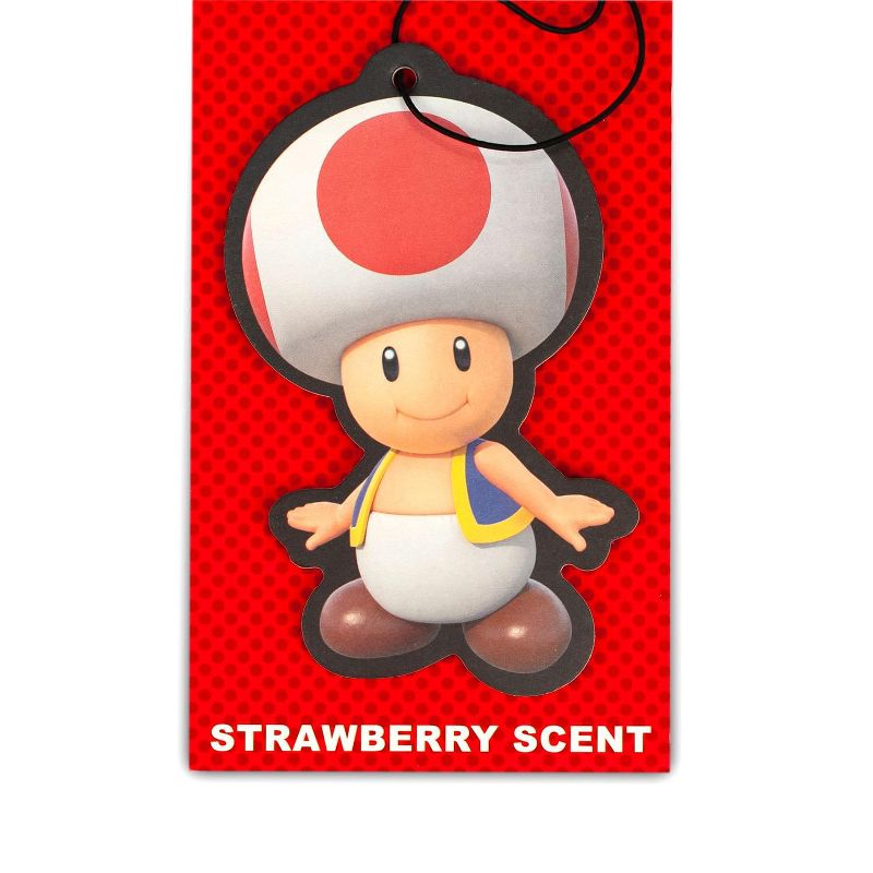 Just Funky Super Mario Bros. Toad Character Air Freshener, Strawberry Scent