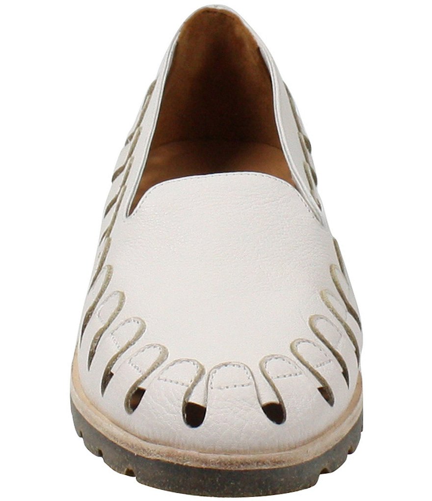 L'Amour Des Pieds Xanthia Leather Cut Out Venetian Slip Ons