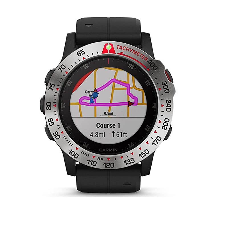 Titanium Metal Bezel Ring Compatiable with Garmin Fenix 5X Plus Bezel Ring Adhesive Cover Anti Scratch Collision Protector for Garmin Watch Accessory Titanium Not Fit Fenix 5 5X