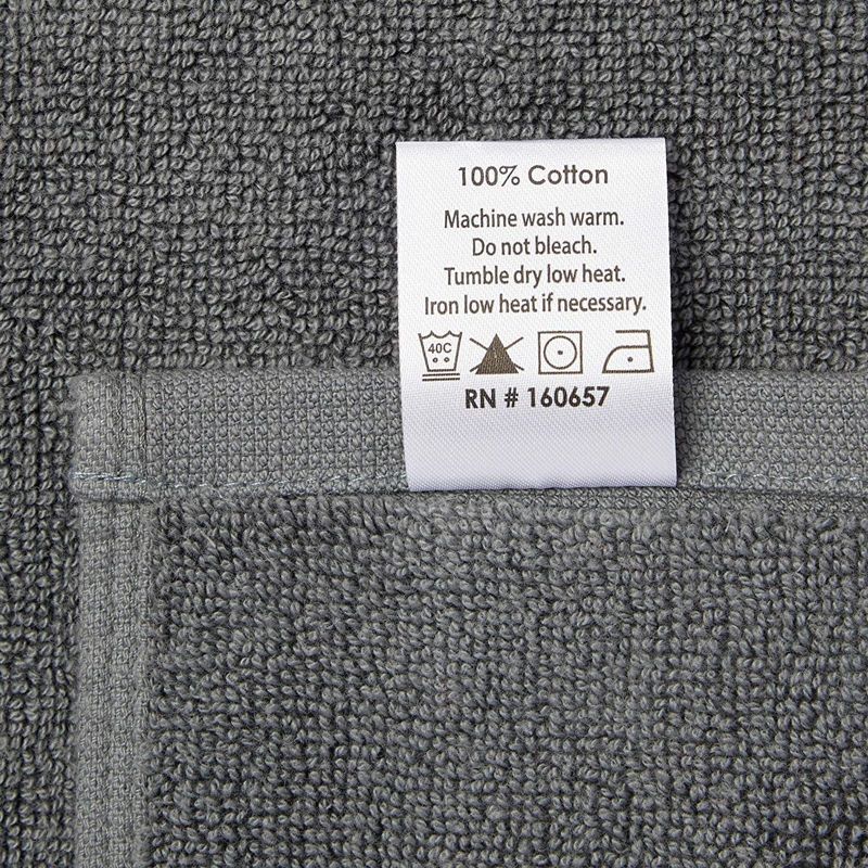 Juvale 2 Pack Monogrammed Hand Towels, Letter M Embroidered Gift (16 x 30 in, Grey)