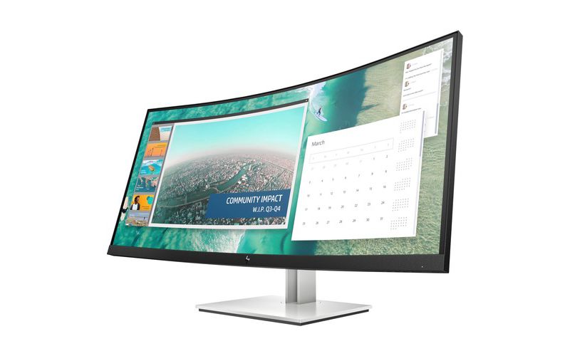 HP E344c 34" WQHD Curved Screen LED LCD Monitor - 21:9 - Vertical Alignment (VA) - 3440 x 1440 - 400 Nit Typical - 16 ms GTG - 60 Hz Refresh Rate