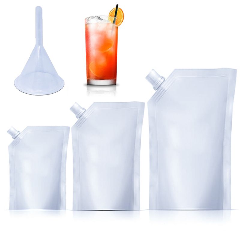 Zulay Kitchen Premium Plastic Flasks For Liquor -  Flask For Fun