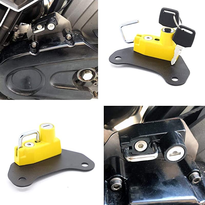 Helmet Lock with Keys for Indian Scout/Sixty 2015-2018-Yellow