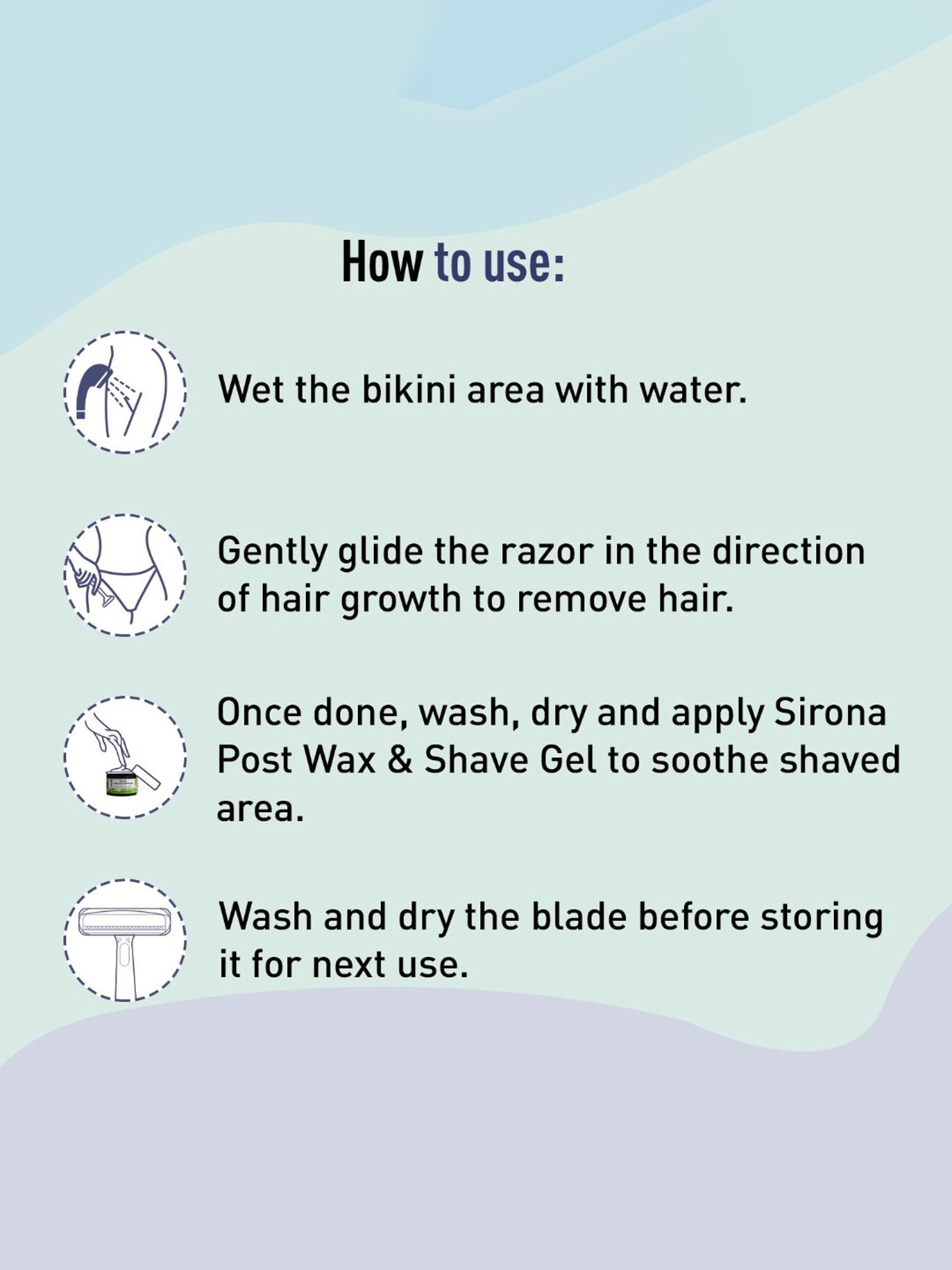 Sirona Reusable Bikini Line Razor with Japanese Precision Shave Blade