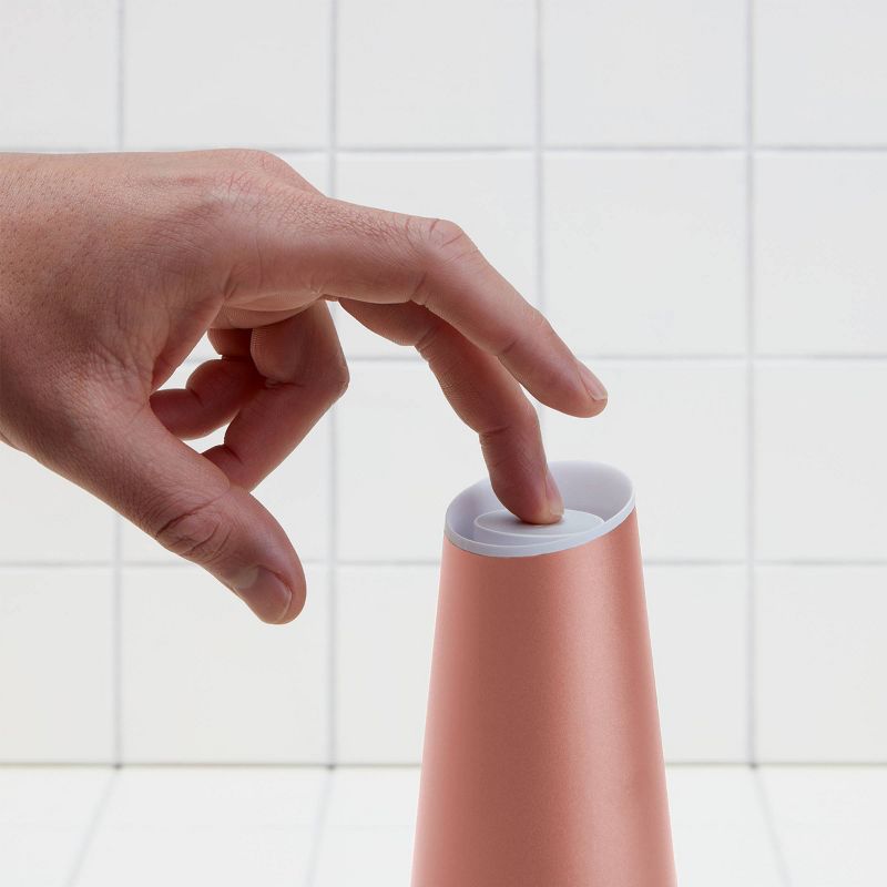 quip Plastic Refillable Mouthwash Starter Kit - Reusable Dispenser + Cup - 45-Use / 4x Concentrate / Mint Anticavity Fluoride Refill Included - White