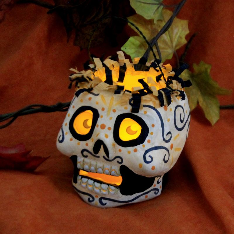 Jorge De Rojas 3.75" Orly Skelley Bucket Halloween Glow  -  Decorative Figurines