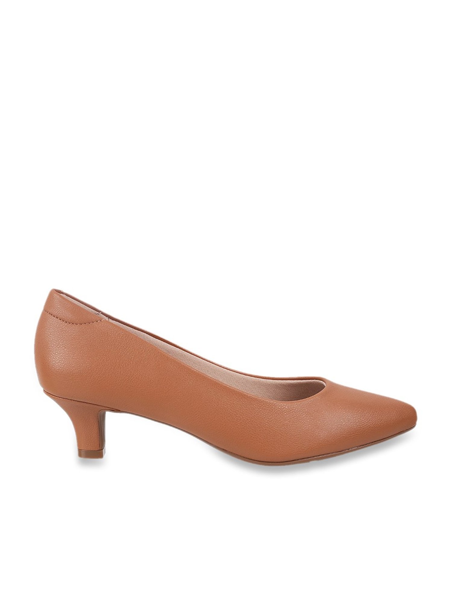 J. Fontini by Mochi Women's Tan Stiletto Pumps