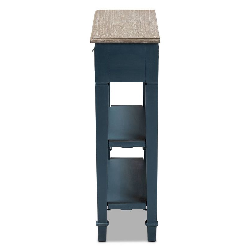 Dauphine Spruce Finished Wood Accent Console Table Blue - Baxton Studio