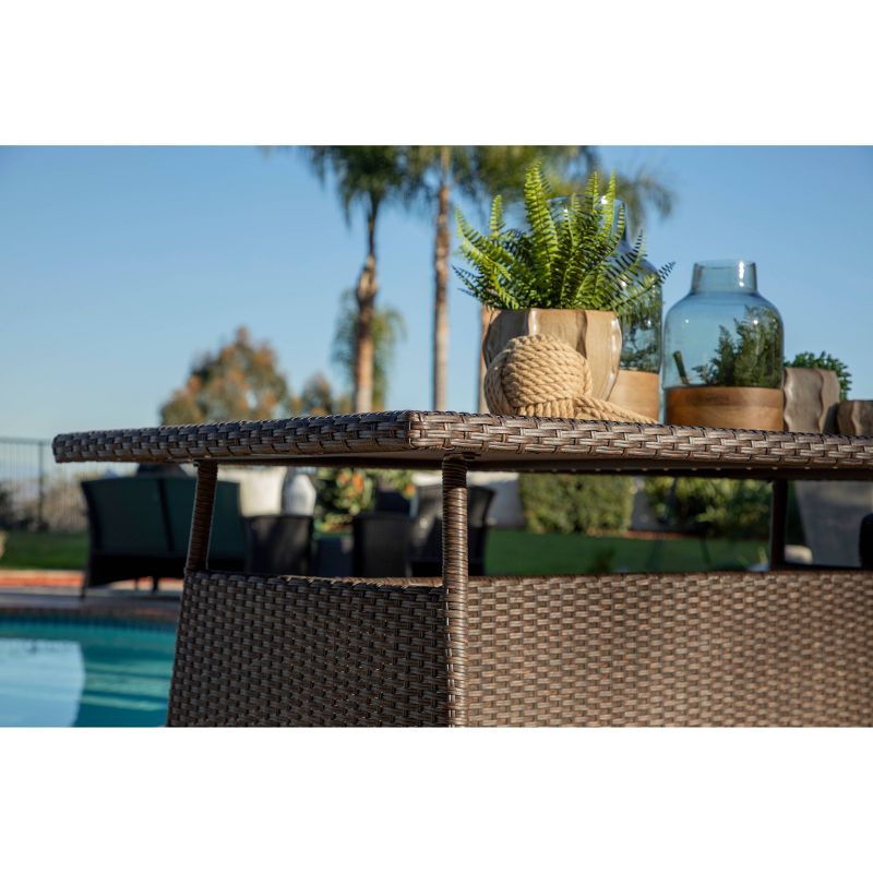 Ariana 5pc Outdoor Wicker Dining Set - Brown - Coaster