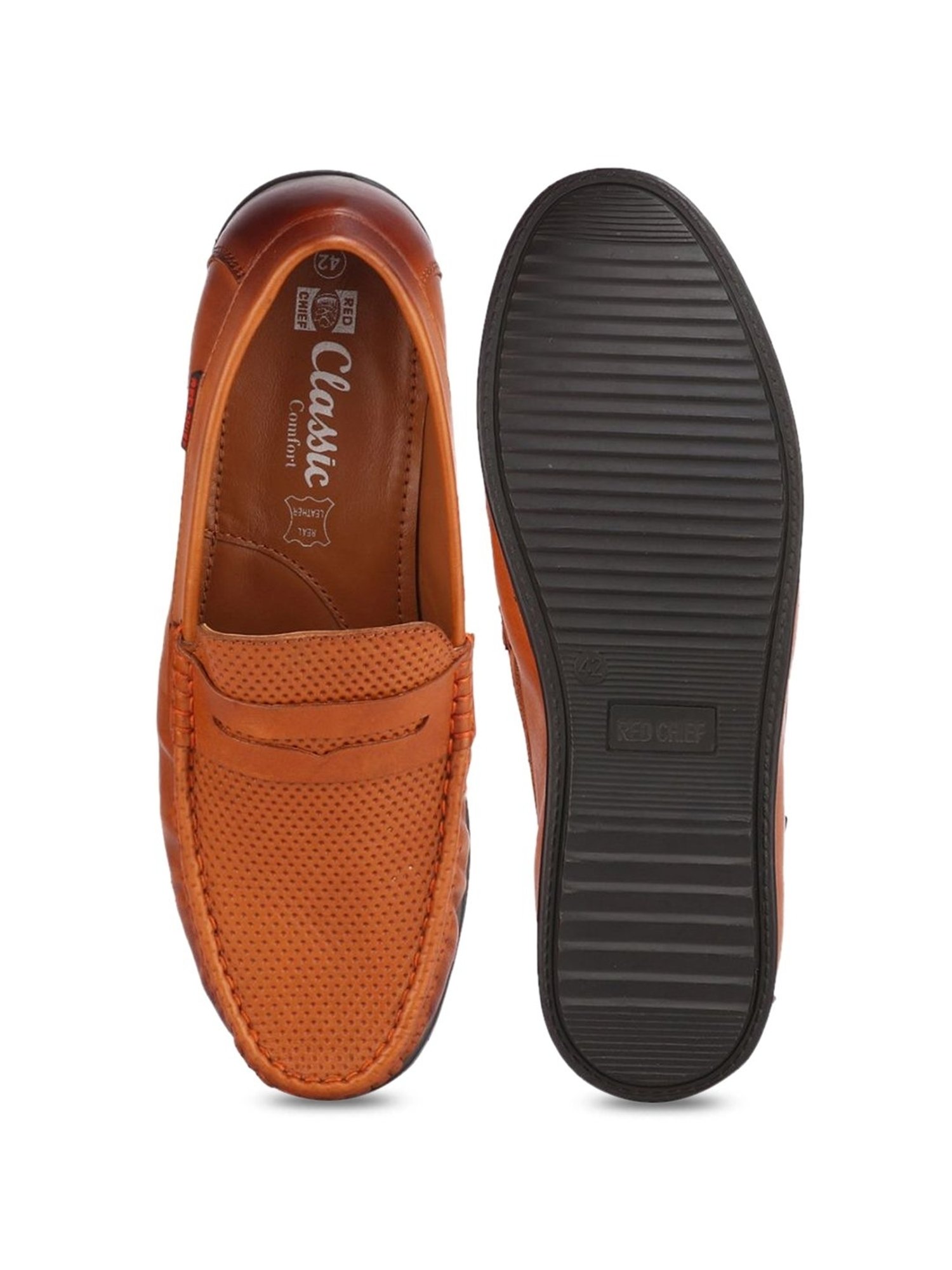 Red Chief Men's RC3615 Camel Casual Loafers