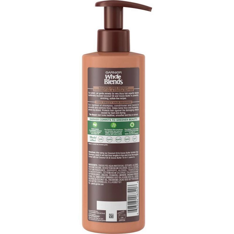Garnier Whole Blends Sulfate Free Remedy Coconut Oil Conditioner for Frizzy Hair - 12 fl oz
