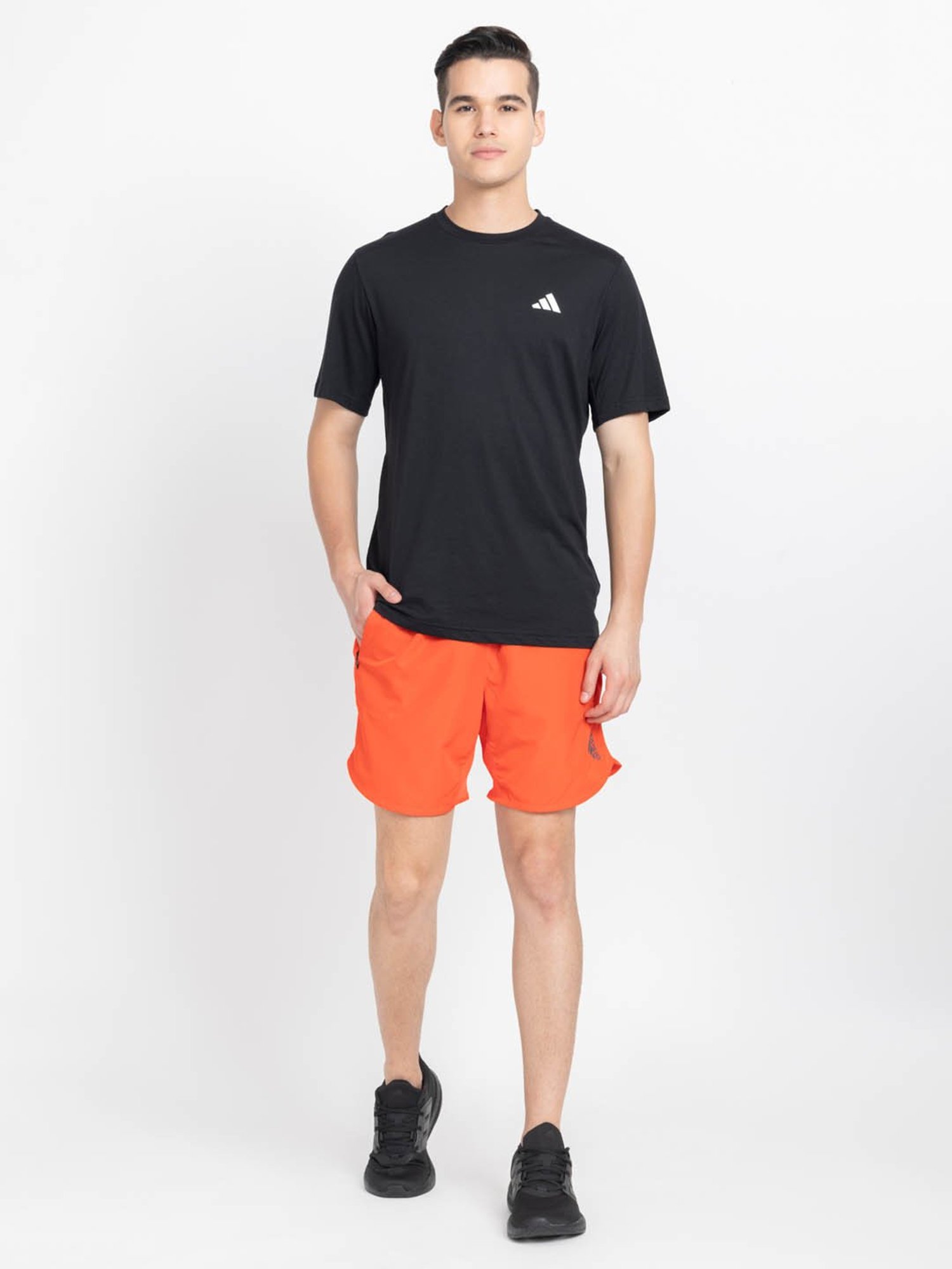 Adidas Red Regular Fit Sports Shorts