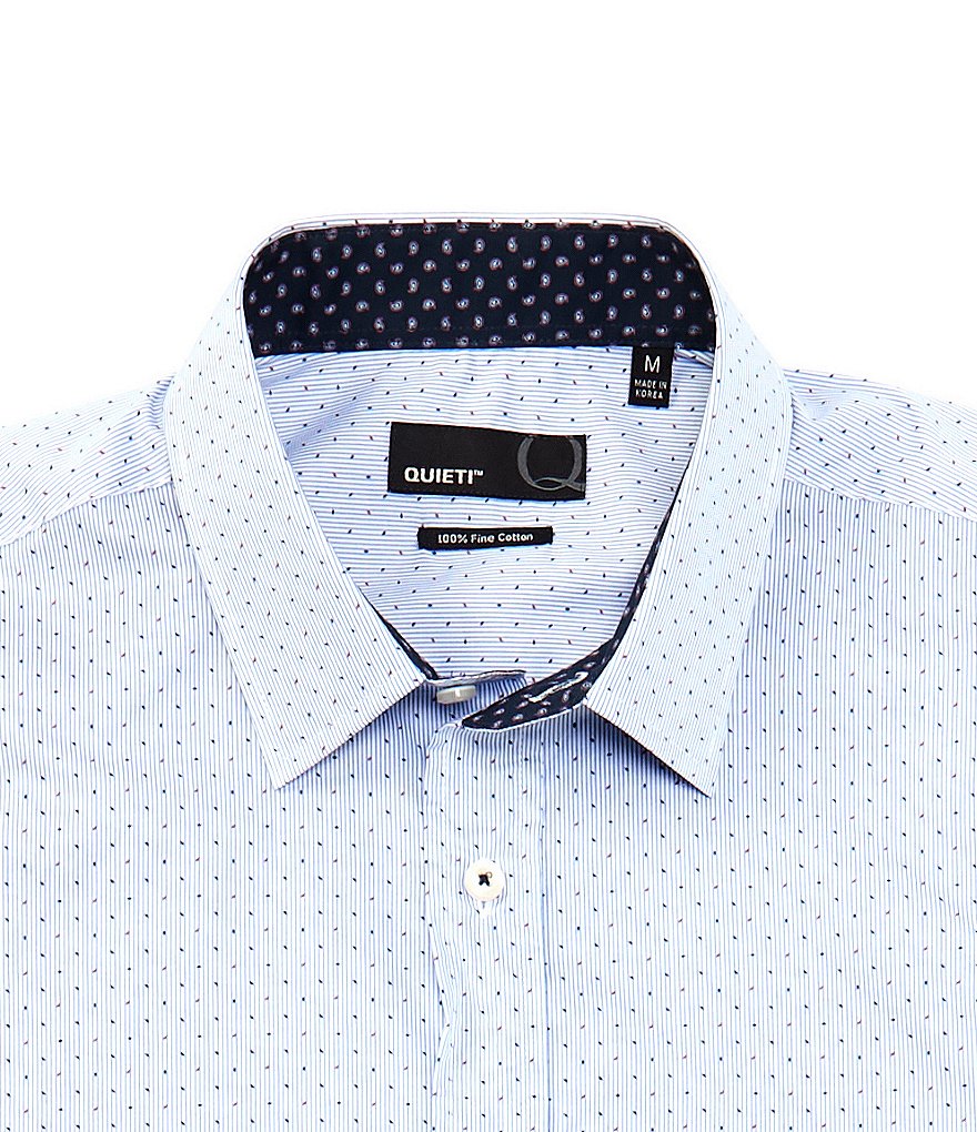 Quieti Paisley Stripe Long-Sleeve Woven Shirt