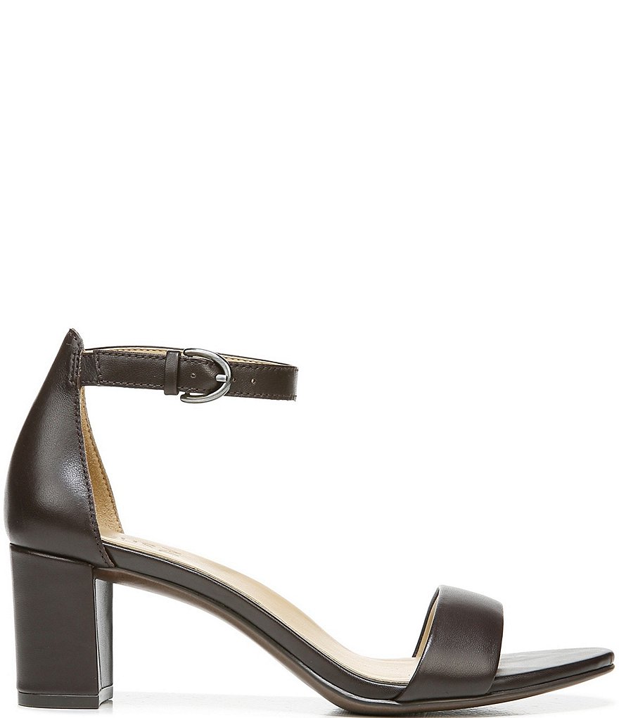 Naturalizer Vera True Colors Leather Ankle Strap Block Heel Dress Sandals