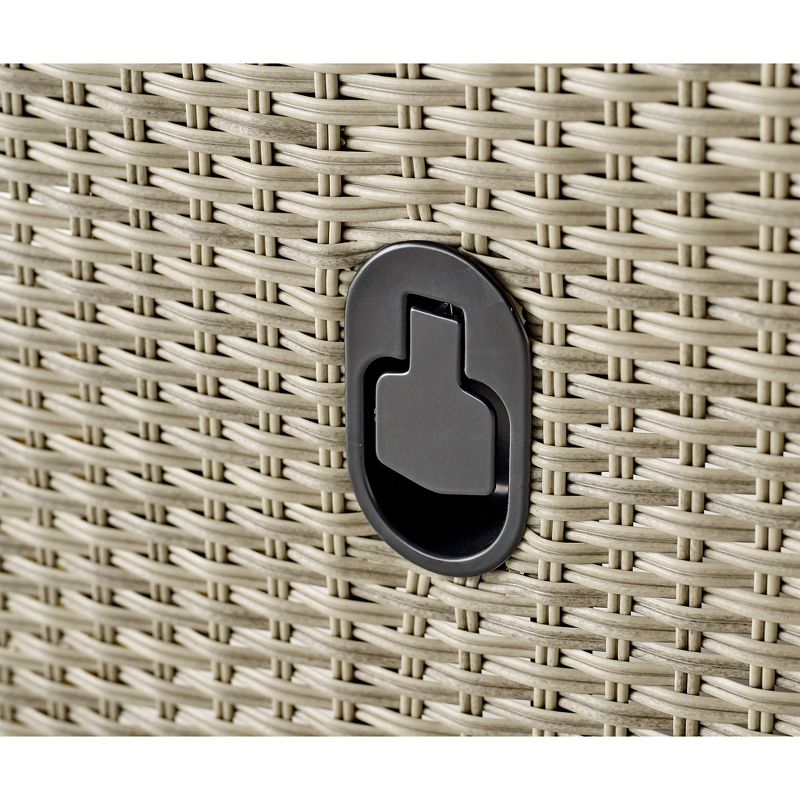 5pc All-Weather Wicker Haven Recliner and Accent Table Set - Alaterre Furniture