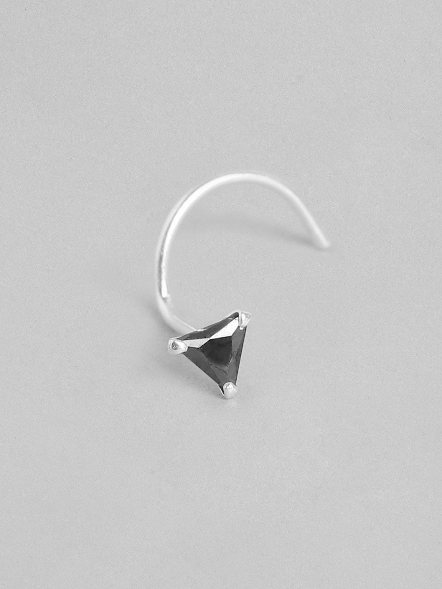 Zavya 92.5 Sterling Silver The Black & White Duo Nose Pin for Women - Set of 2