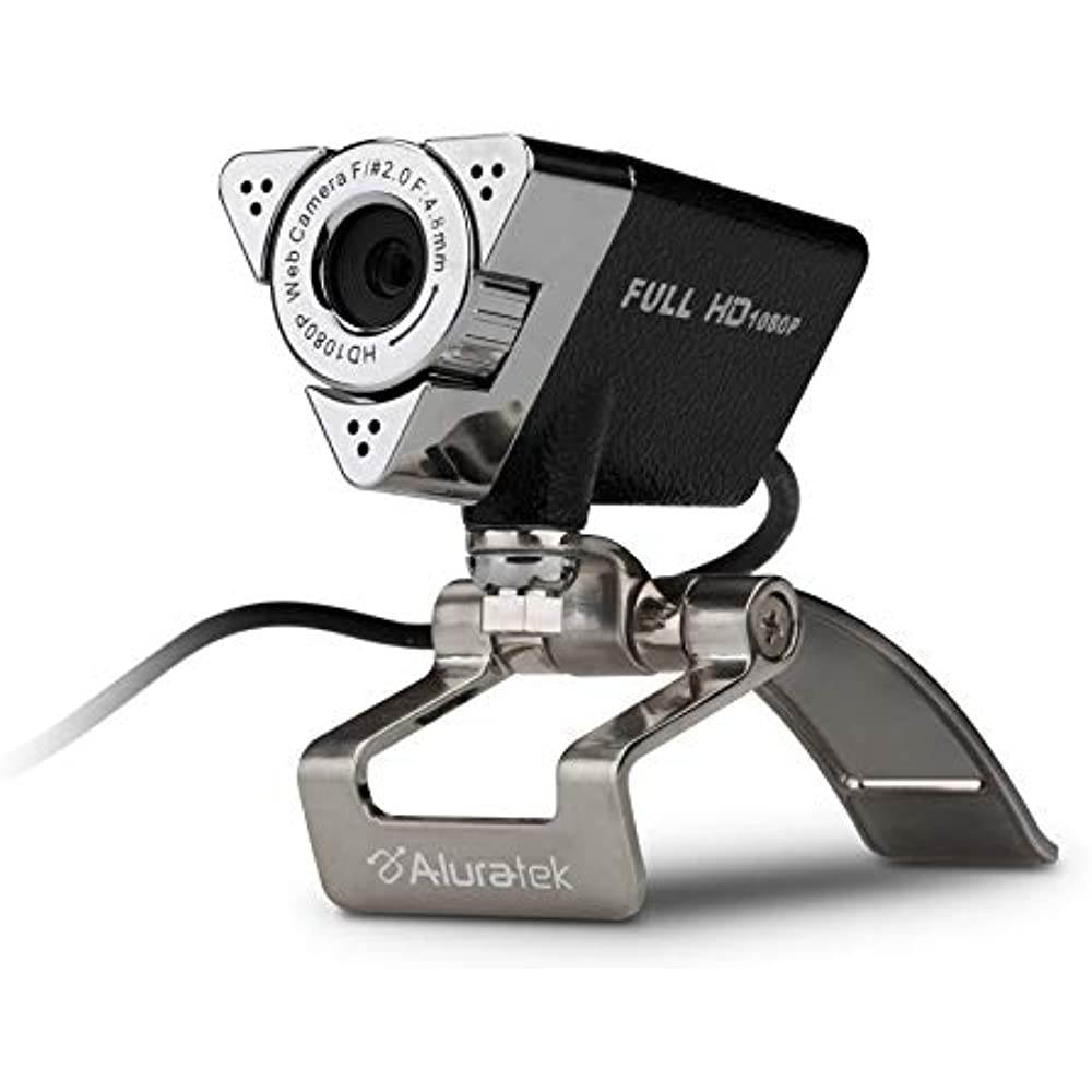Aluratek AWC01F Video Conferencing Camera - 2 Megapixel - 30 fps - Black - USB 2.0 - 15 Megapixel Interpolated - 1920 x 1080 Video - CMOS Sensor - Manual Focus - Microphone - Notebook, Computer