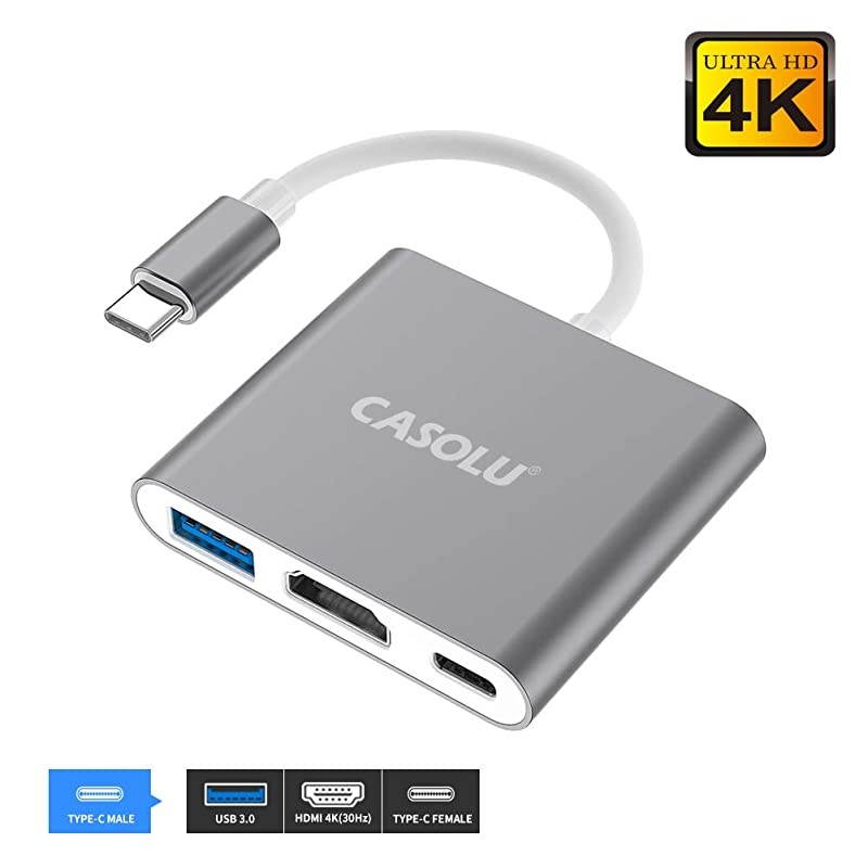 C to HDMI Adapter 31 TypeC Hub to HDMI 4K+30+C Charging Port MacbookiMac HDMI AdapterC Digital AV Multiport Adapter for MacBook Pro iPad ProS8+S9+ProjectorMonitorGray