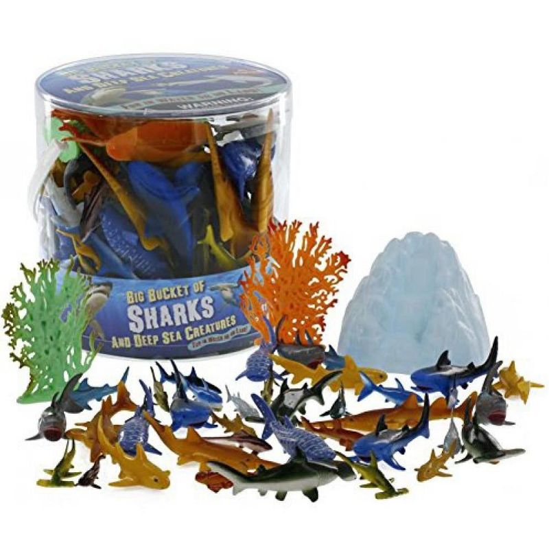 Hingfat Deep Sea Fake Fish Action Figure Toy Playset, 41 Pieces