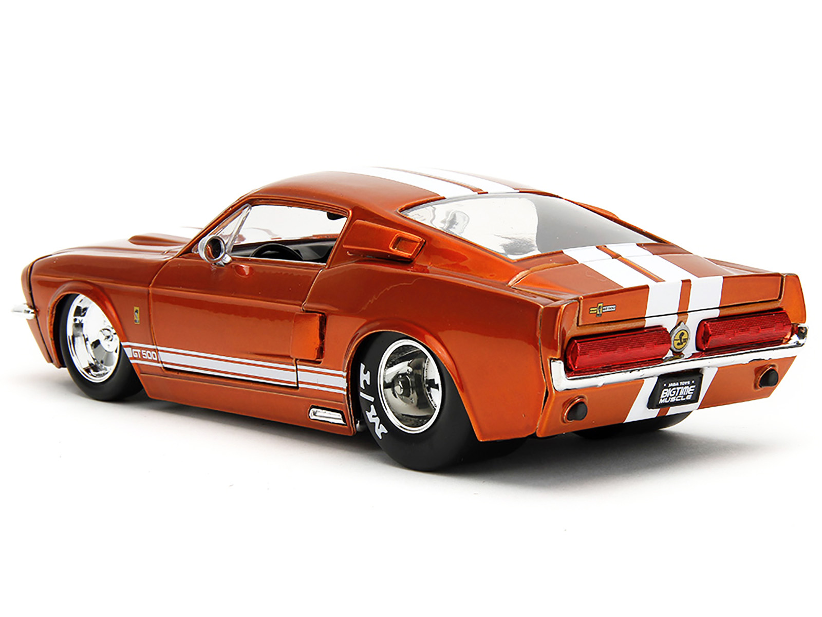 1967 Ford Mustang Shelby GT500 Candy Orange with White Stripes "Bigtime Muscle" Series 1/24 Diecast Model Car by Jada