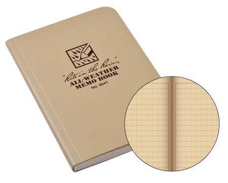 RITE IN THE RAIN 954T All Weather Memo Book,Univ,3-1/2 x 5 in.