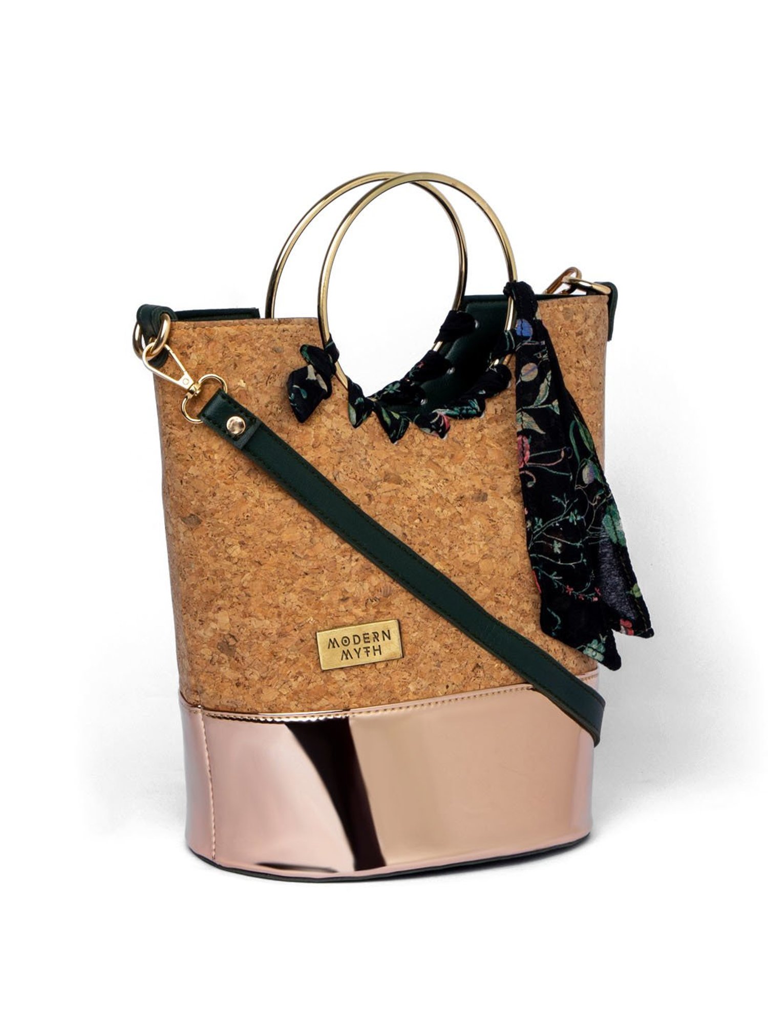 Modern Myth Multicolor Textured Medium Bucket Handbag