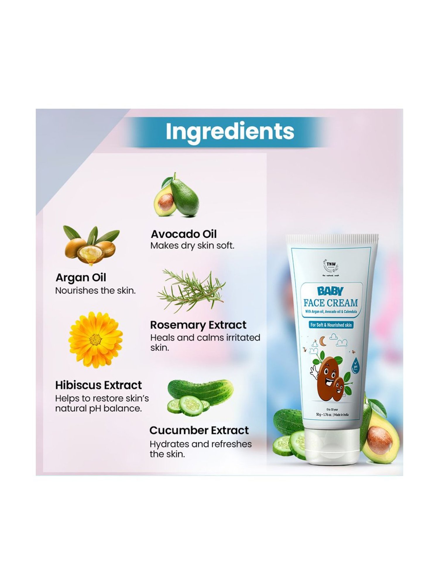 TNW-The Natural Wash Baby Rash Cream - 50 gm