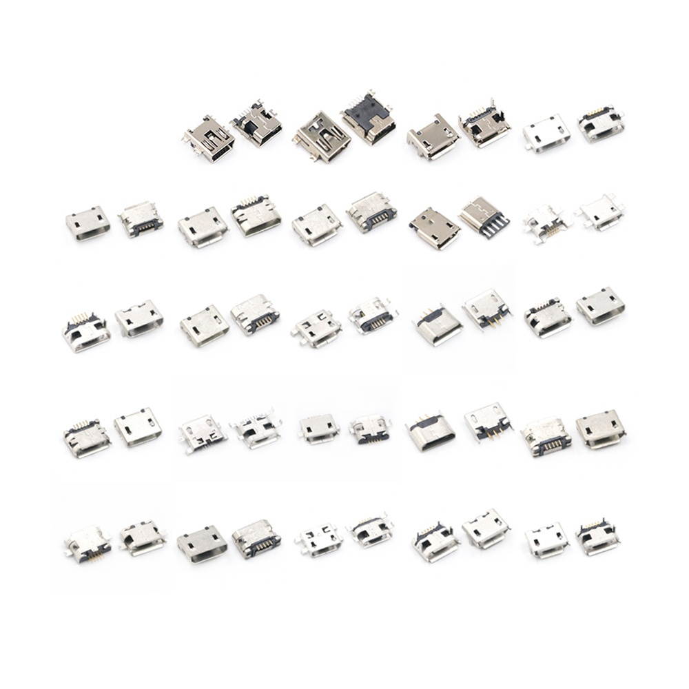 Multi-specification Micro USB Connector Pin Charge Female SMT Socket Jack Set