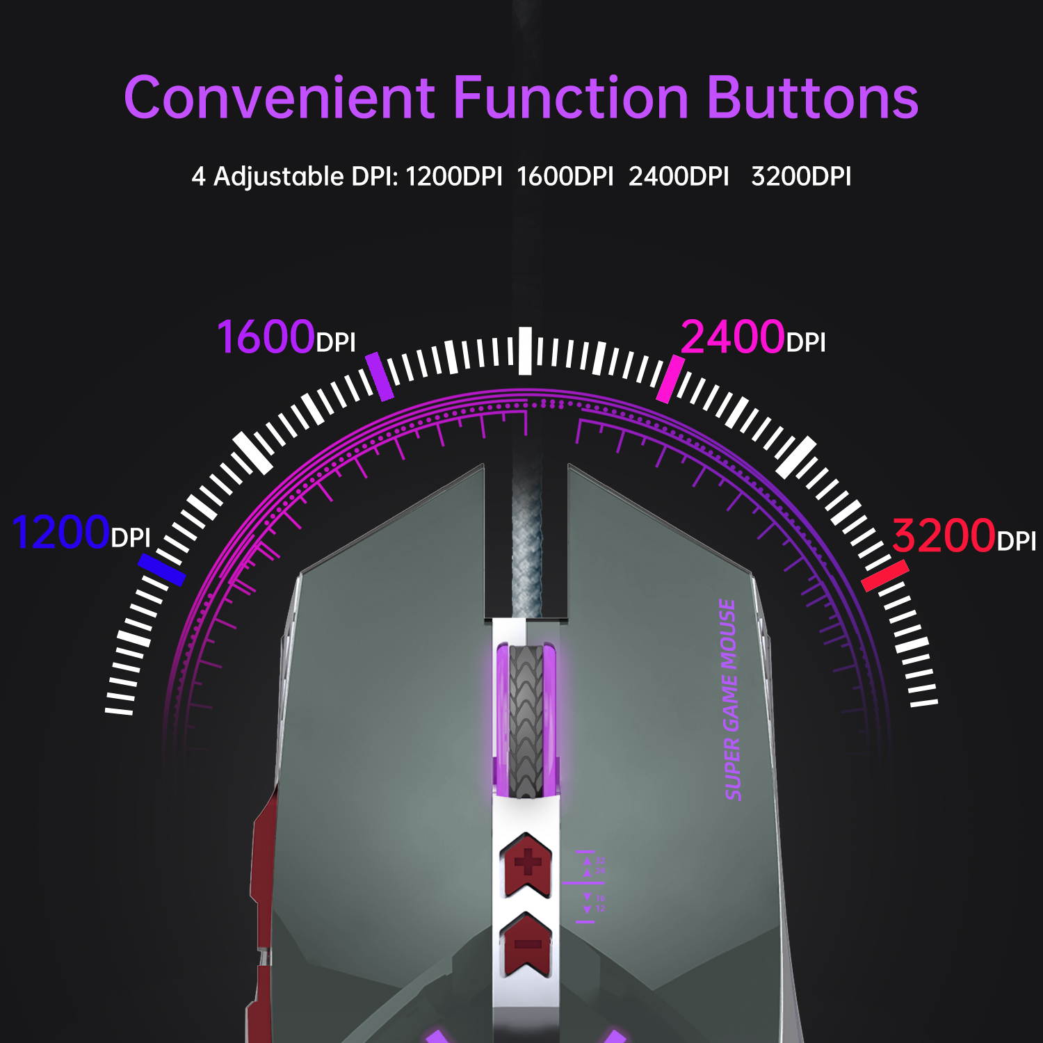 Donwell 7-Buttons Gaming Mouse USB Wired LED Breathing Fire Button 3200 DPI Laptop PC, Valentines Day gift, Gaming Mechanical Wired Mouse