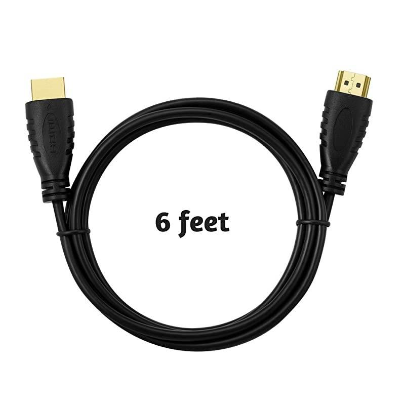 Pack High-Speed HDMI Cables-6ft with 90 Degree Adapter, Gold Plated Connectors, Cord Ties for TV PC Playstaion Support Ethernet, 3D, 1080P, ARC, Save Money & Deliver Dazzling Quality
