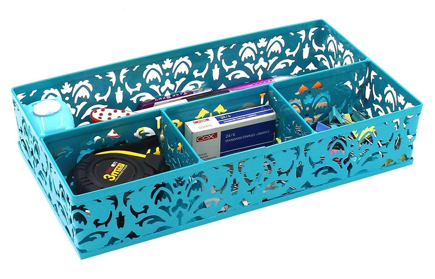 EasyPAG Metal Desk Drawer Organizer,Dark Teal