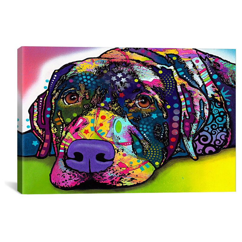 Savvy Labrador by Dean Russo Canvas Print (18"x26")